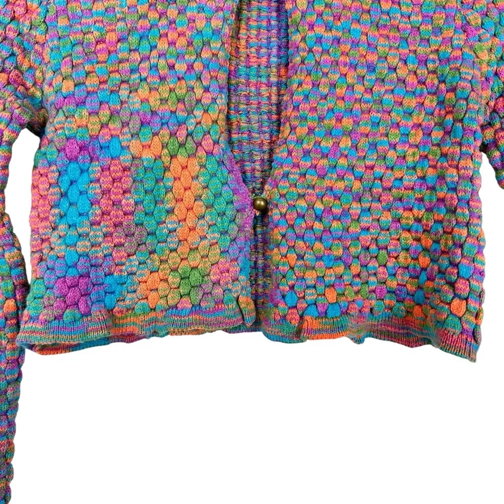 Urban Outfitters Piper Keyhole Textured Knit Long Sleeved Crop Top Sz Medium